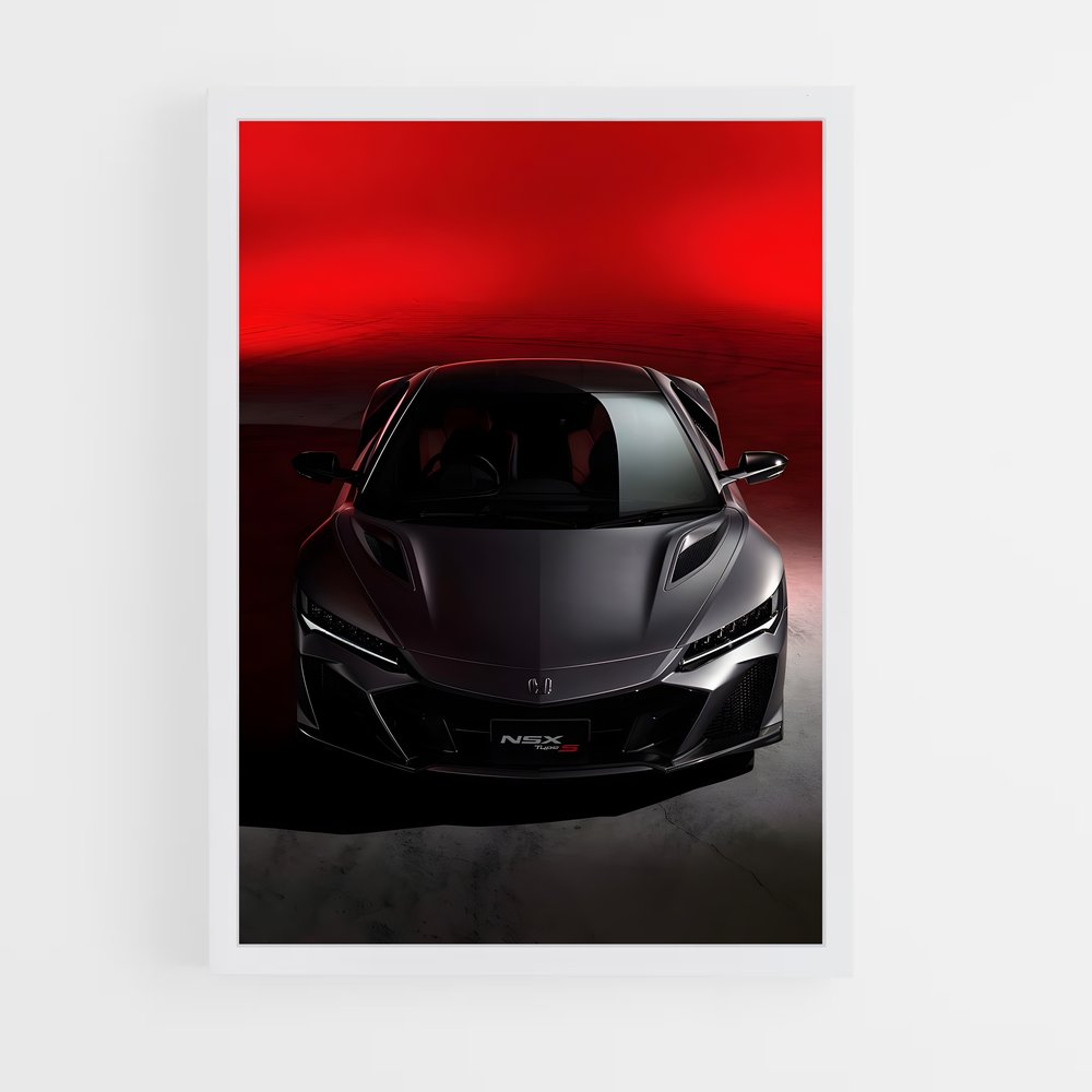 Poster Honda NSX Concept Rouge (vue 3)